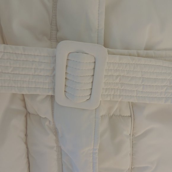 Noize white winter coat, false fur, vegan - Picture 4 of 6